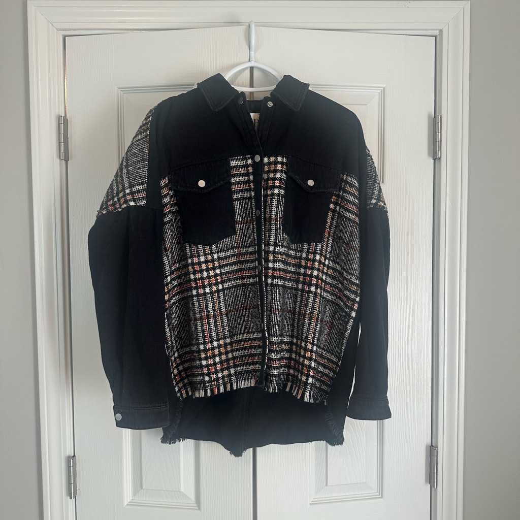 Zara Plaid Patchwork Jacket